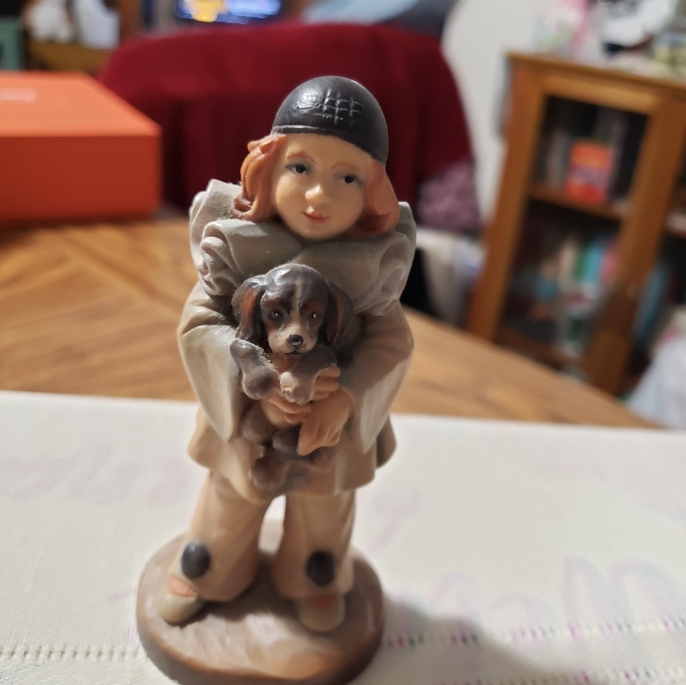 Vintage Anri Pierrot "Baby Love" Hand Carved and Painted Wood 619/2500